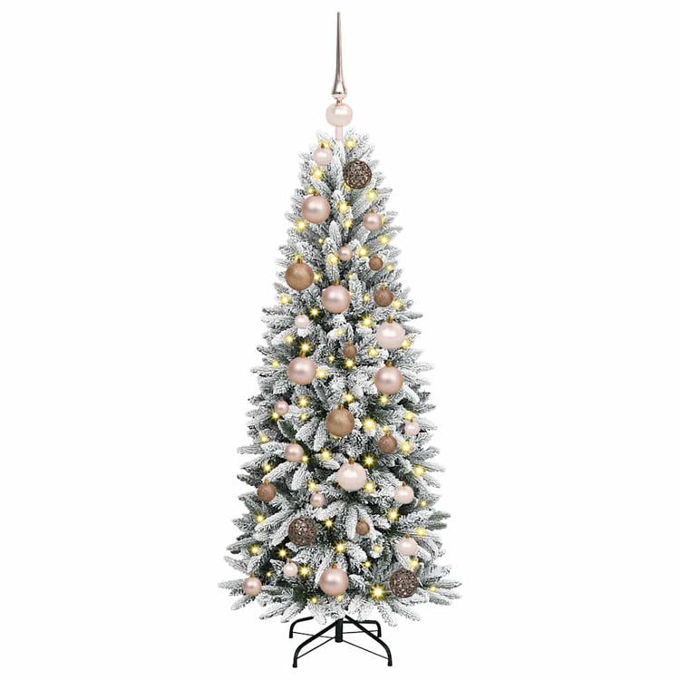 Vidaxx sapin de Noël artificiel blanc 120 cm PVC et plastique et acier et PE