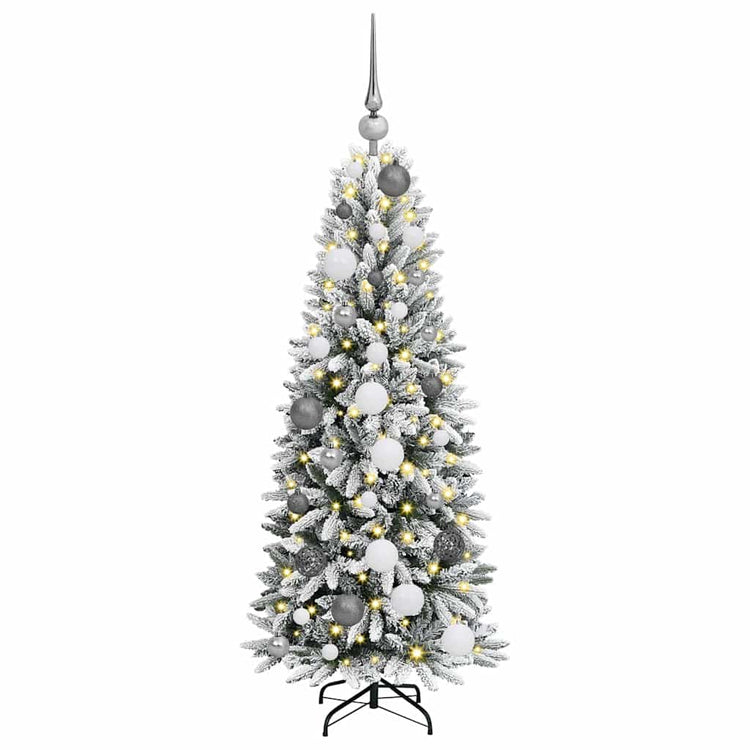 Vidaxx sapin de Noël artificiel blanc 120 cm PVC et plastique et acier et PE