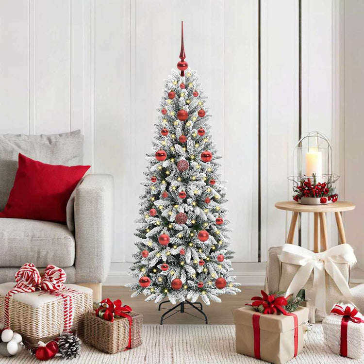 Vidaxx sapin de Noël artificiel blanc 120 cm PVC et plastique et acier et PE