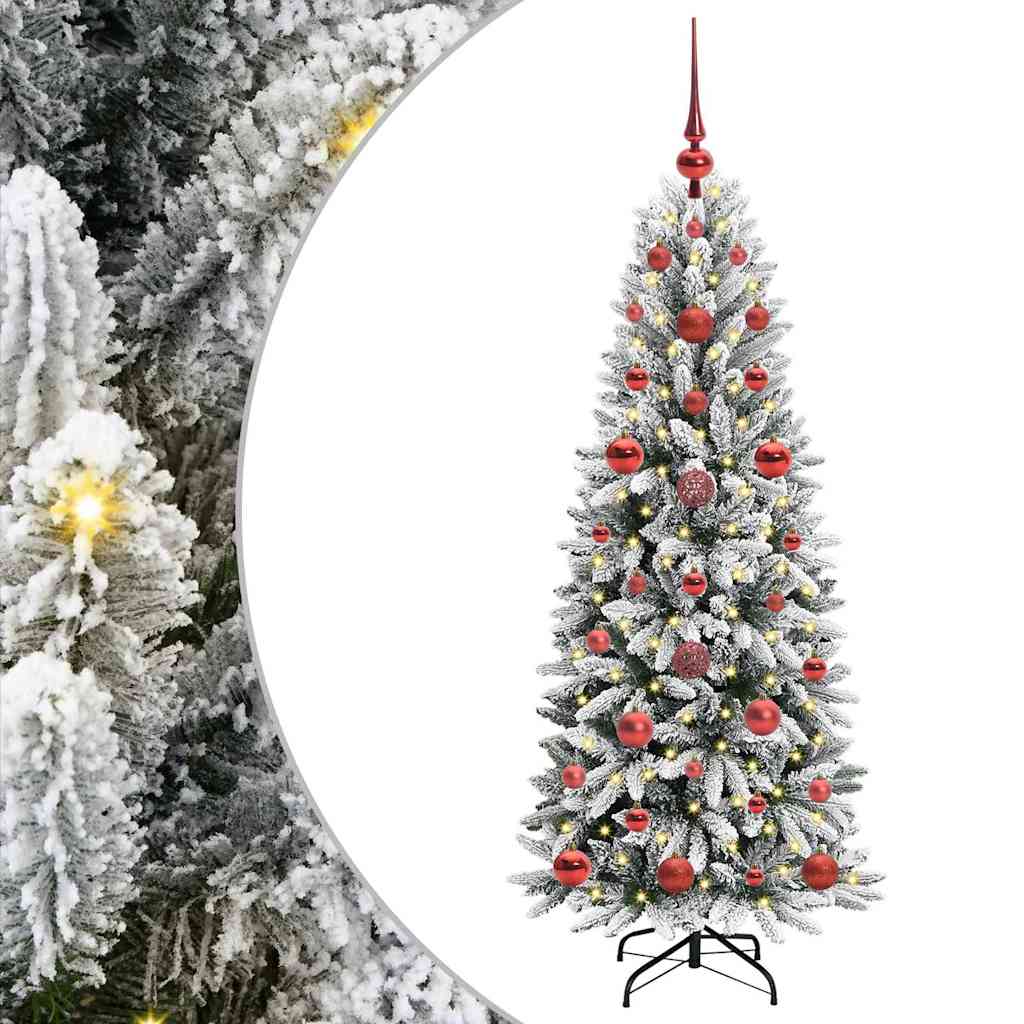 Vidaxx sapin de Noël artificiel blanc 120 cm PVC et plastique et acier et PE
