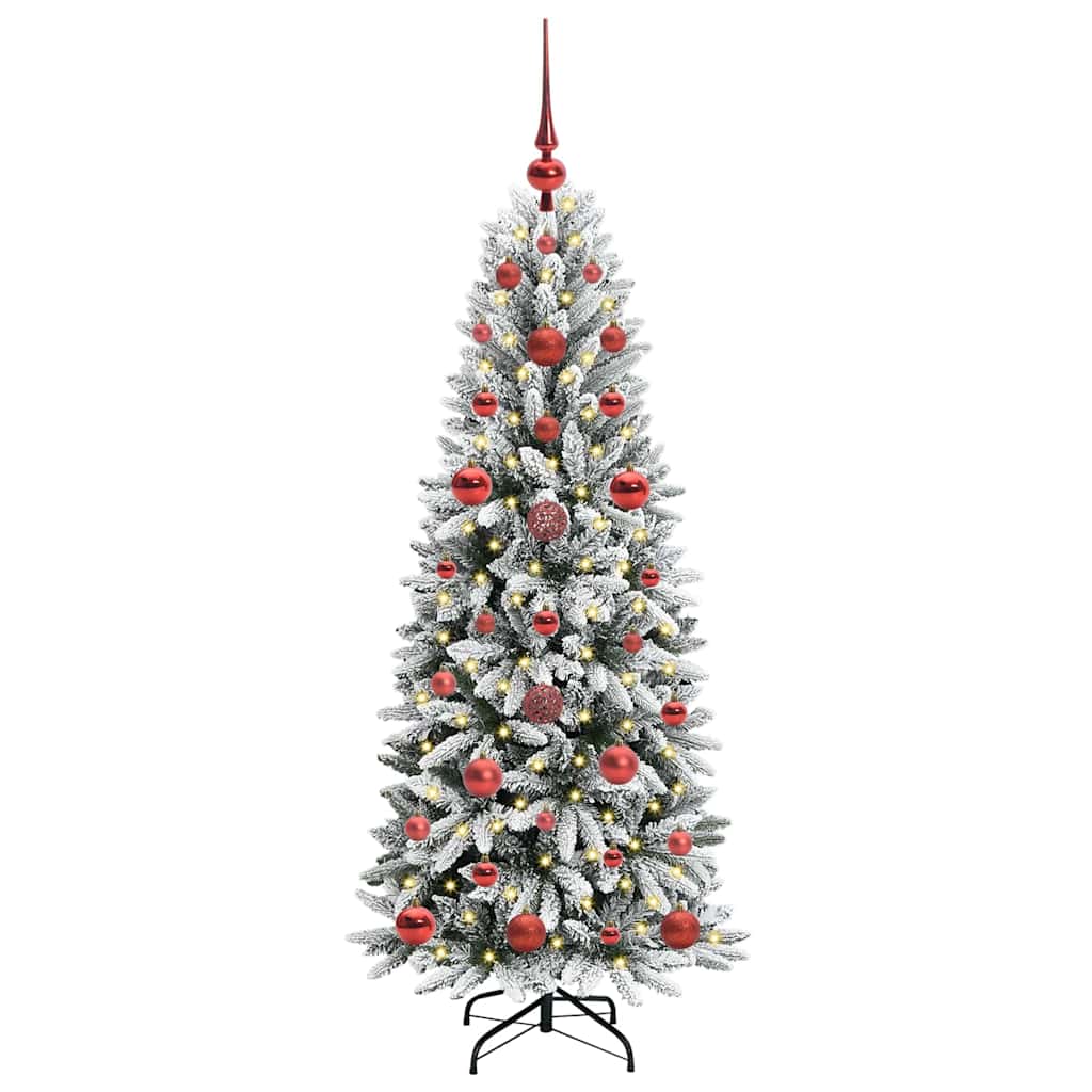 Vidaxx sapin de Noël artificiel blanc 120 cm PVC et plastique et acier et PE