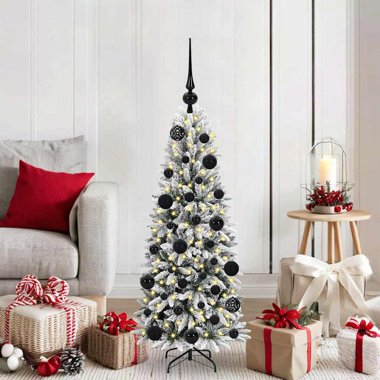 Vidaxx sapin de Noël artificiel blanc 120 cm PVC et plastique et acier et PE