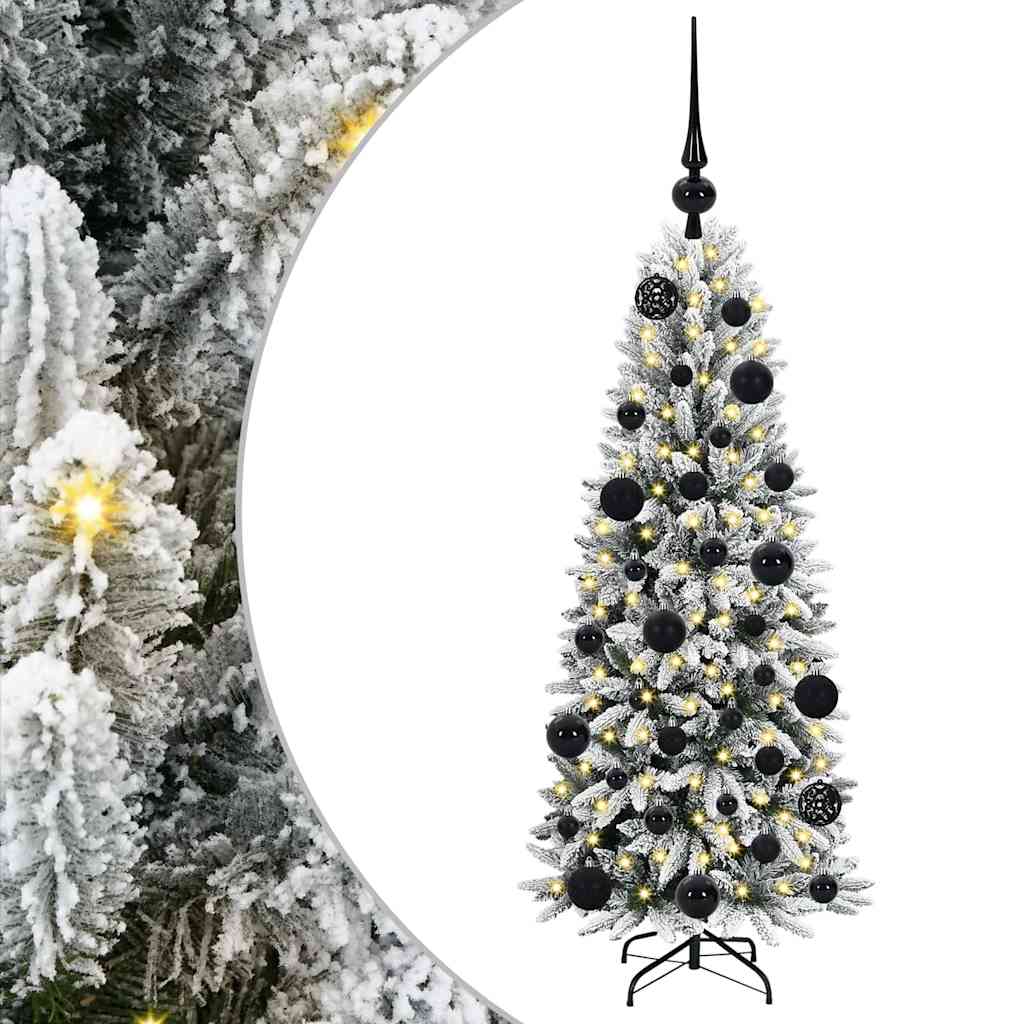 Vidaxx sapin de Noël artificiel blanc 120 cm PVC et plastique et acier et PE