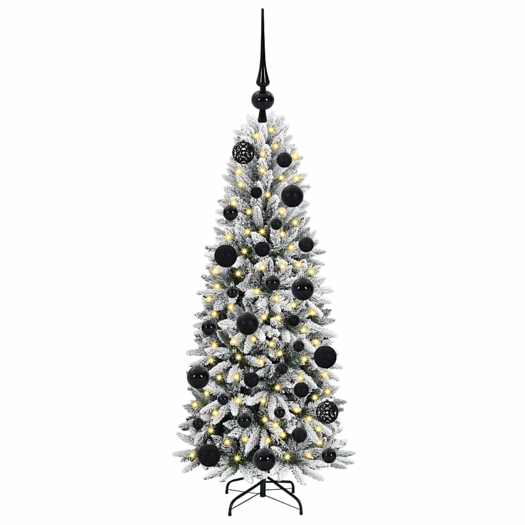 Vidaxx sapin de Noël artificiel blanc 120 cm PVC et plastique et acier et PE