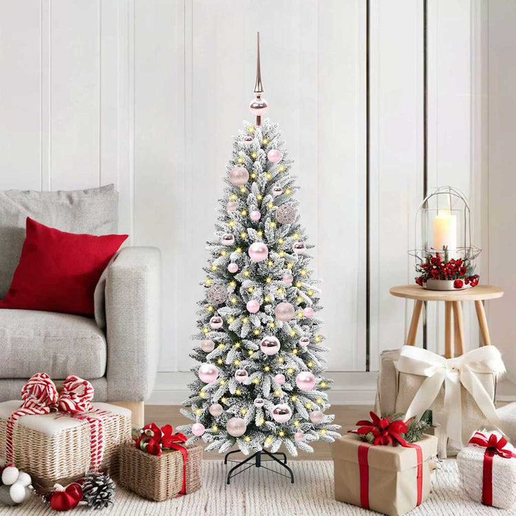 Vidaxx sapin de Noël artificiel blanc 120 cm PVC et plastique et acier et PE