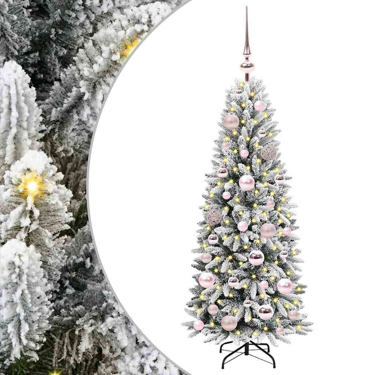 Vidaxx sapin de Noël artificiel blanc 120 cm PVC et plastique et acier et PE