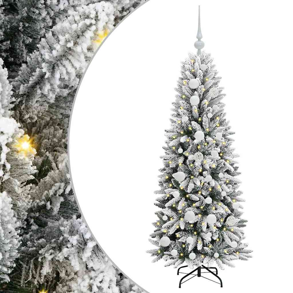 Vidaxx sapin de Noël artificiel blanc 120 cm PVC et plastique et acier et PE