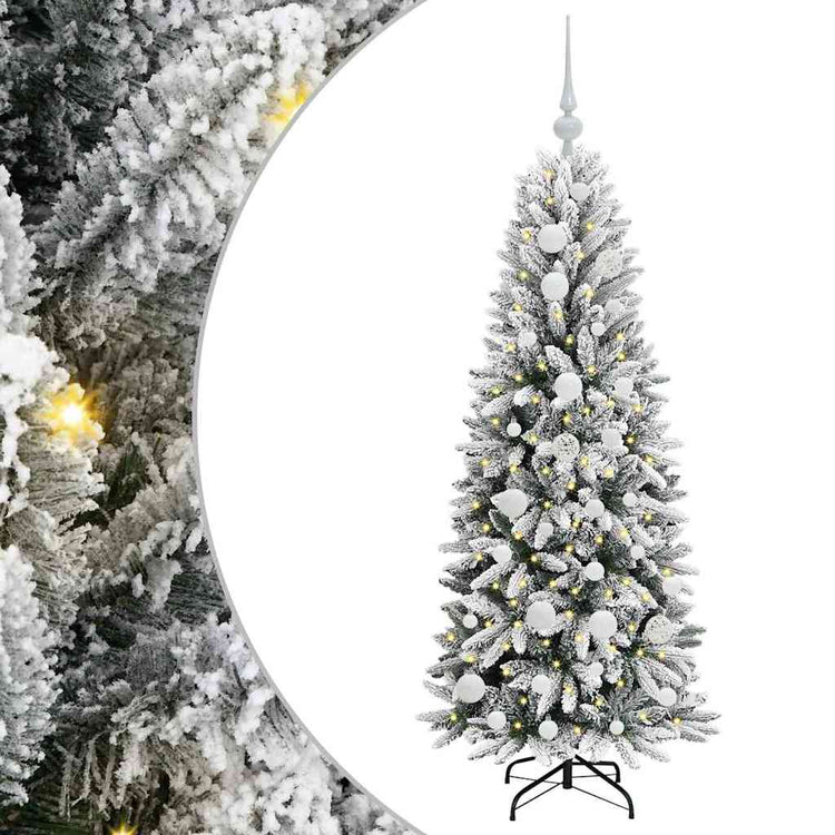 Vidaxx sapin de Noël artificiel blanc 120 cm PVC et plastique et acier et PE