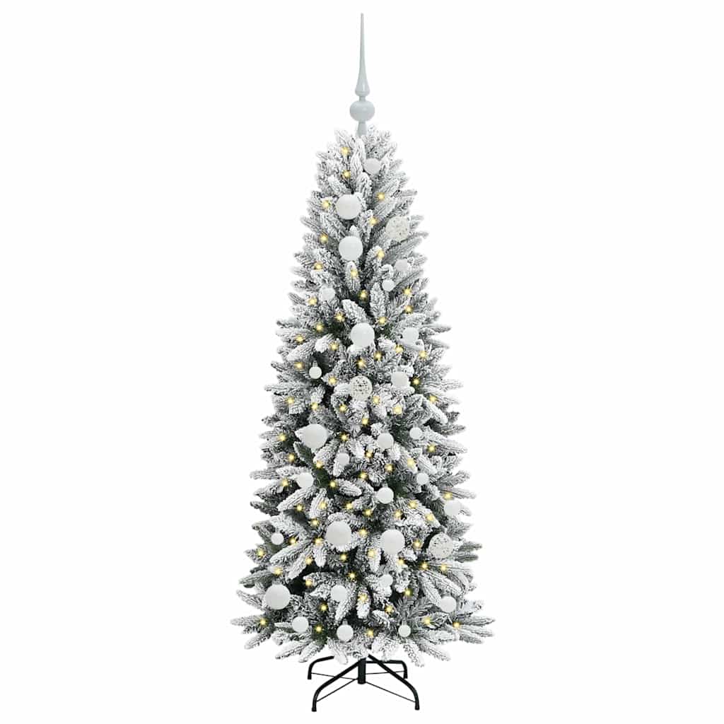 Vidaxx sapin de Noël artificiel blanc 120 cm PVC et plastique et acier et PE
