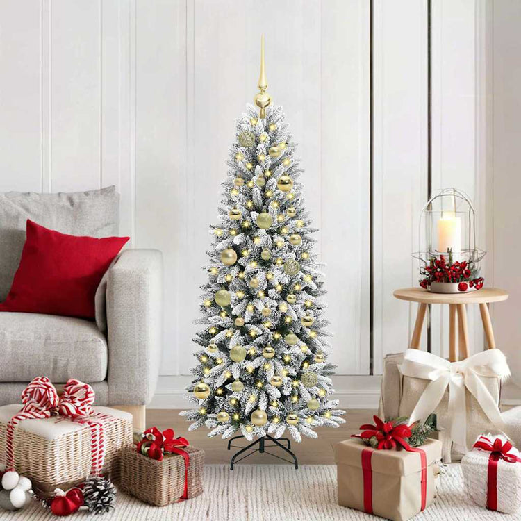 Vidaxx sapin de Noël artificiel blanc 120 cm PVC et plastique et acier et PE
