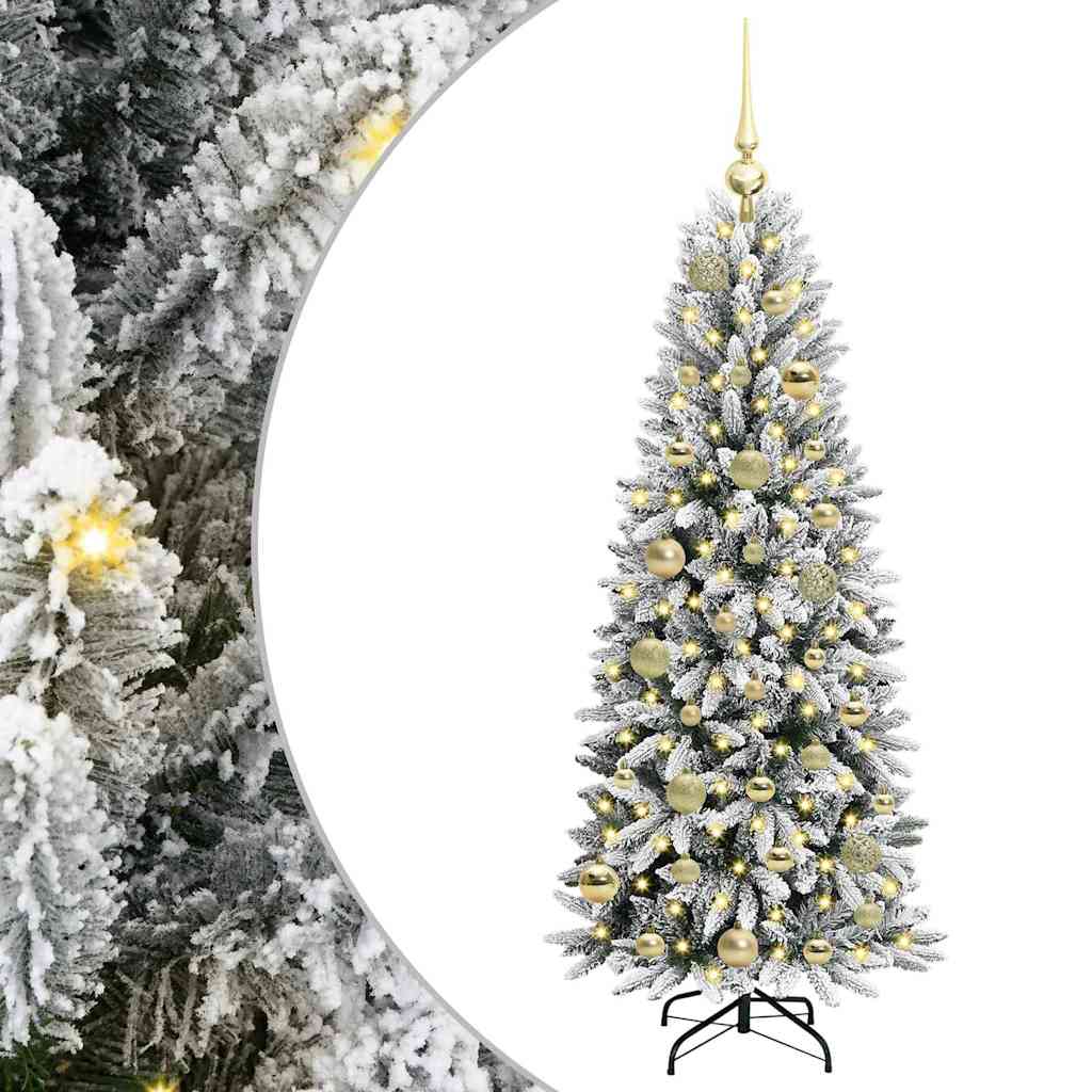 Vidaxx sapin de Noël artificiel blanc 120 cm PVC et plastique et acier et PE