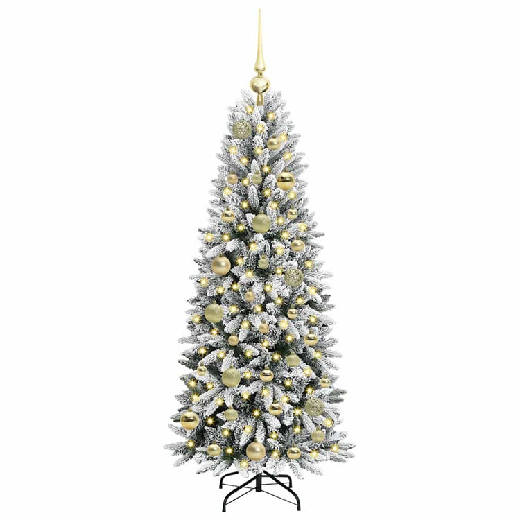 Vidaxx sapin de Noël artificiel blanc 120 cm PVC et plastique et acier et PE