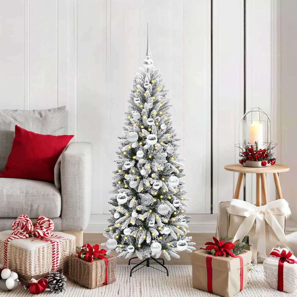Vidaxx sapin de Noël artificiel blanc 120 cm PVC et plastique et acier et PE