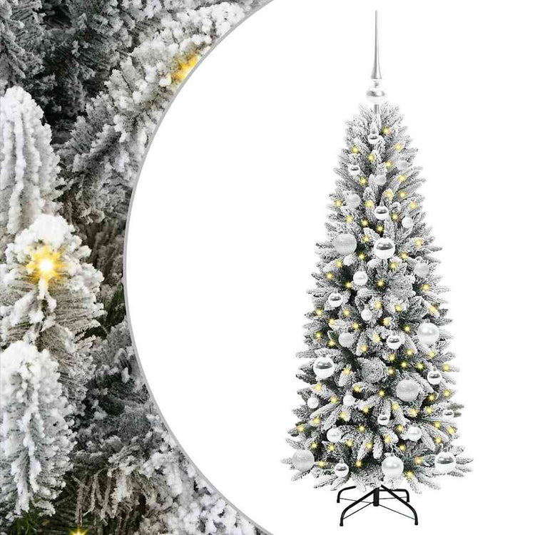 Vidaxx sapin de Noël artificiel blanc 120 cm PVC et plastique et acier et PE