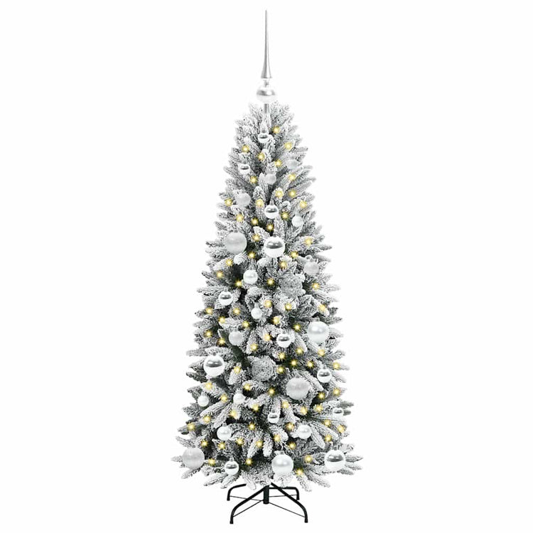 Vidaxx sapin de Noël artificiel blanc 120 cm PVC et plastique et acier et PE