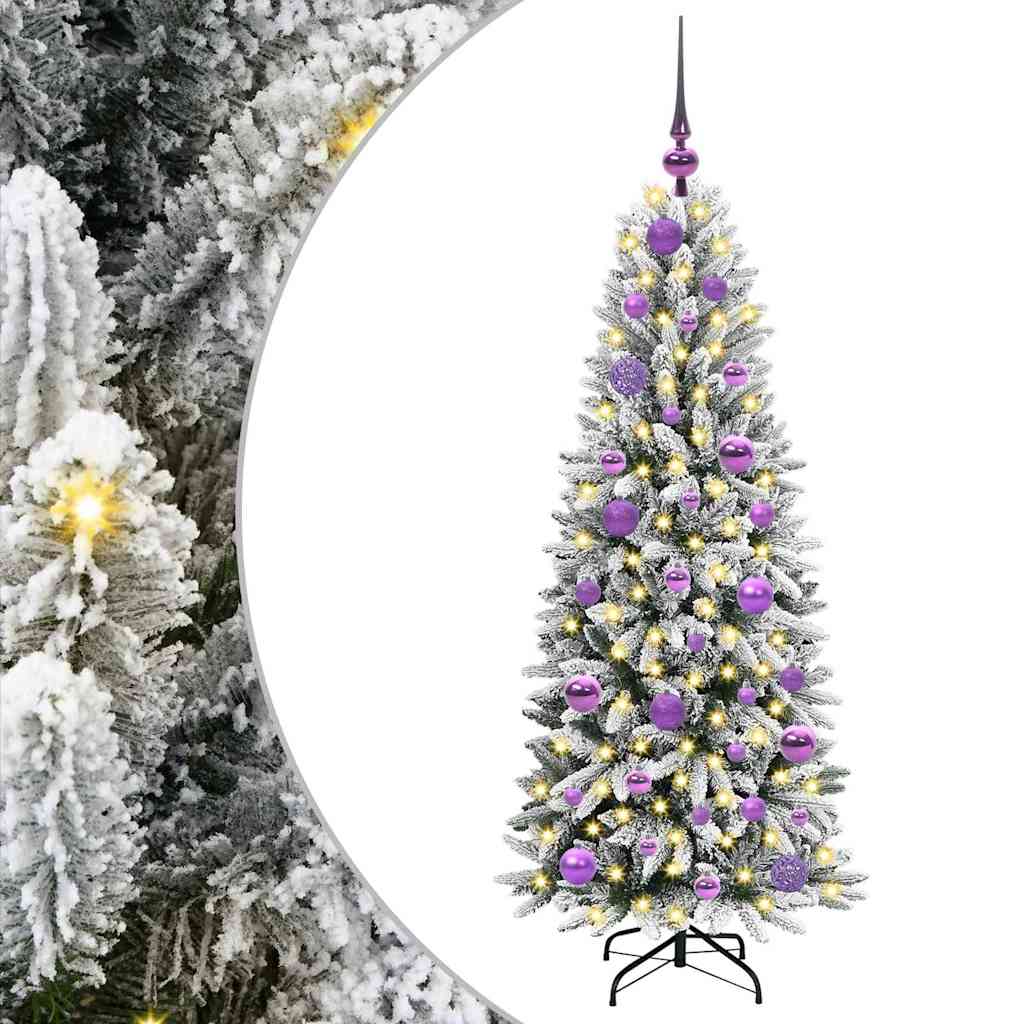 Vidaxx sapin de Noël artificiel blanc 120 cm PVC et plastique et acier et PE