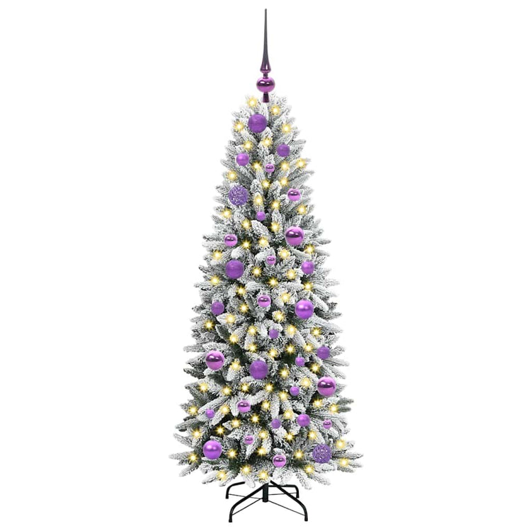 Vidaxx sapin de Noël artificiel blanc 120 cm PVC et plastique et acier et PE