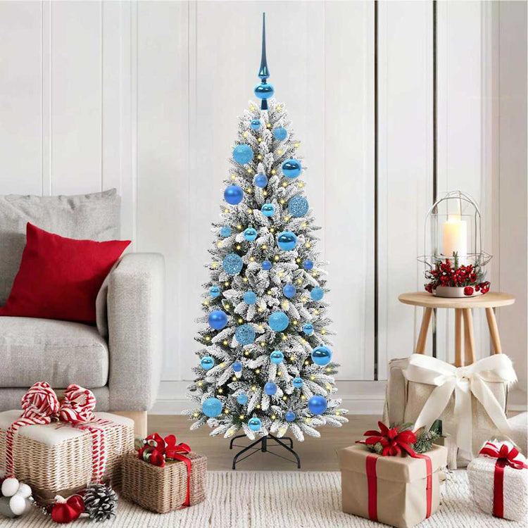 Vidaxx sapin de Noël artificiel blanc 120 cm PVC et plastique et acier et PE