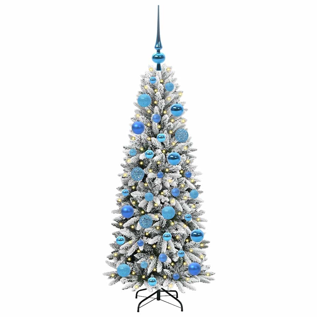 Vidaxx sapin de Noël artificiel blanc 120 cm PVC et plastique et acier et PE