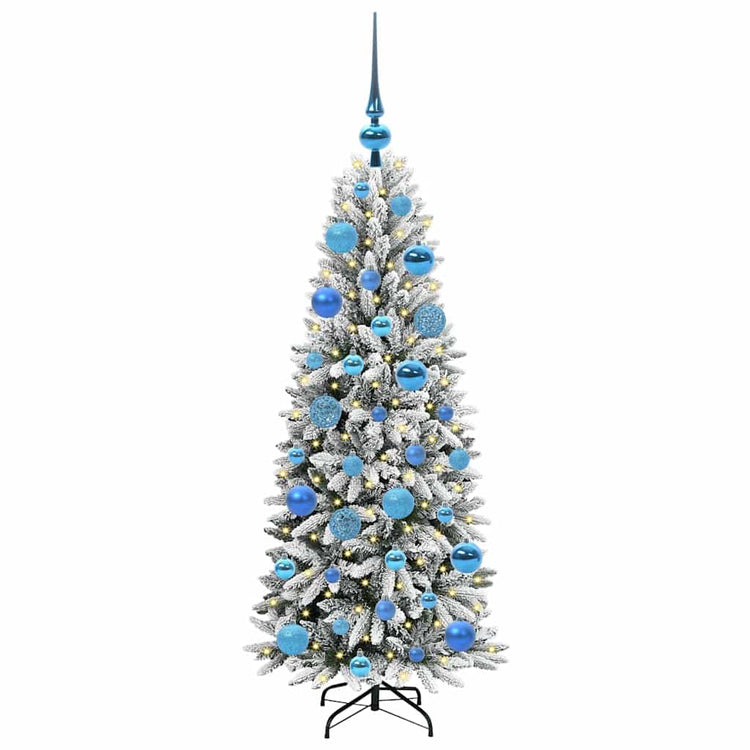 Vidaxx sapin de Noël artificiel blanc 120 cm PVC et plastique et acier et PE