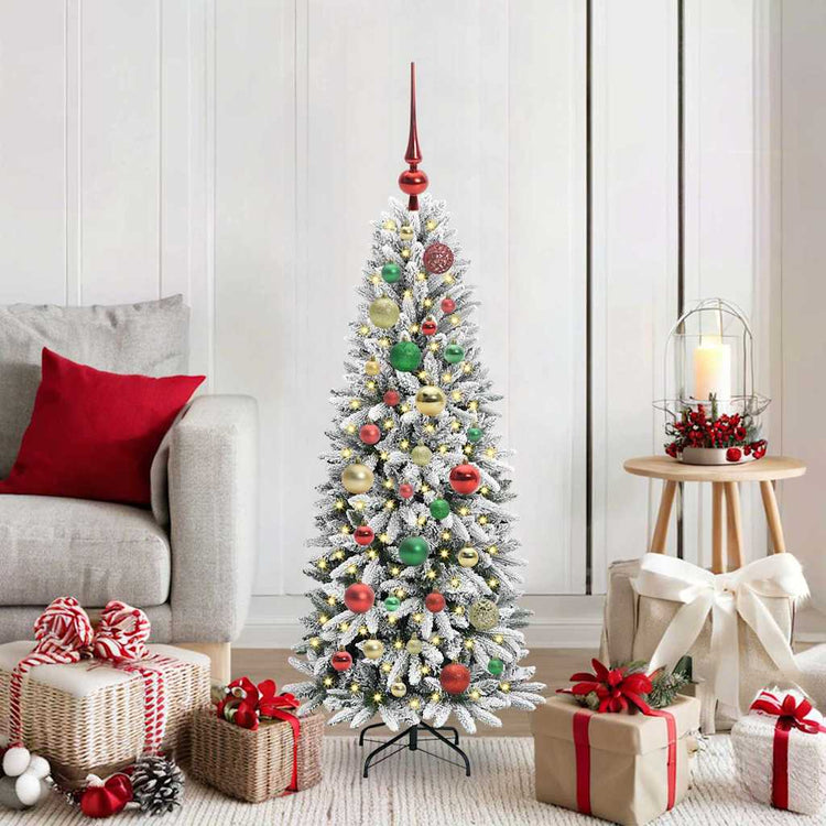 Vidaxx sapin de Noël artificiel blanc 120 cm PVC et plastique et acier et PE