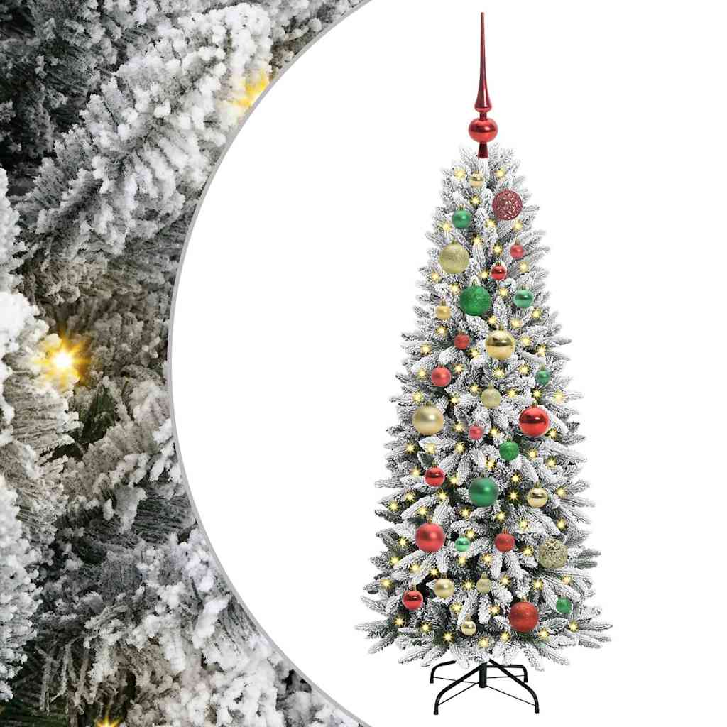 Vidaxx sapin de Noël artificiel blanc 120 cm PVC et plastique et acier et PE