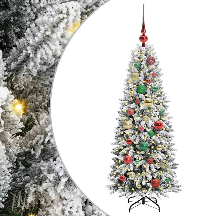Vidaxx sapin de Noël artificiel blanc 120 cm PVC et plastique et acier et PE