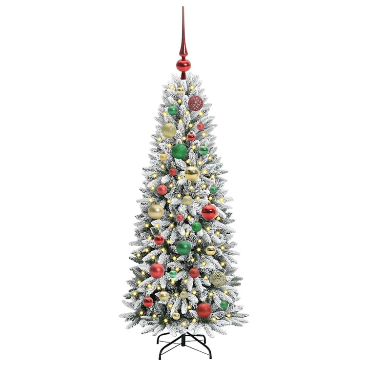 Vidaxx sapin de Noël artificiel blanc 120 cm PVC et plastique et acier et PE