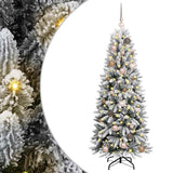 Vidaxx sapin de Noël artificiel blanc 150 cm PVC et plastique et acier et PE - afbeelding 2