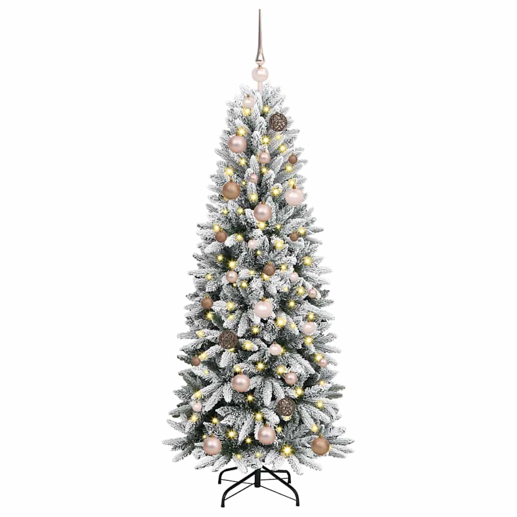 Vidaxx sapin de Noël artificiel blanc 150 cm PVC et plastique et acier et PE