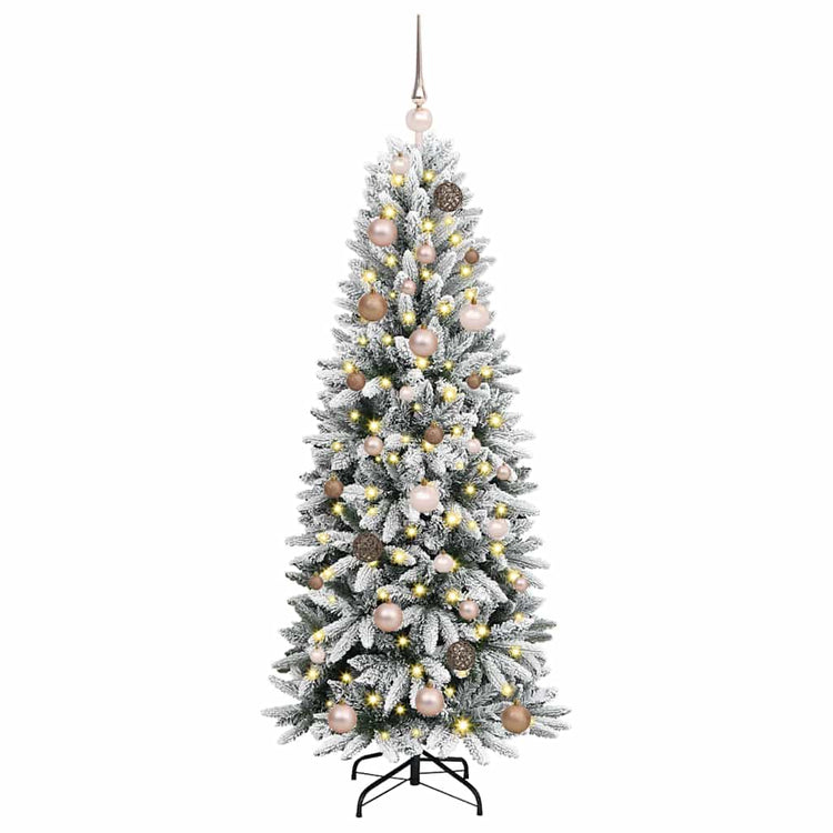 Vidaxx sapin de Noël artificiel blanc 150 cm PVC et plastique et acier et PE