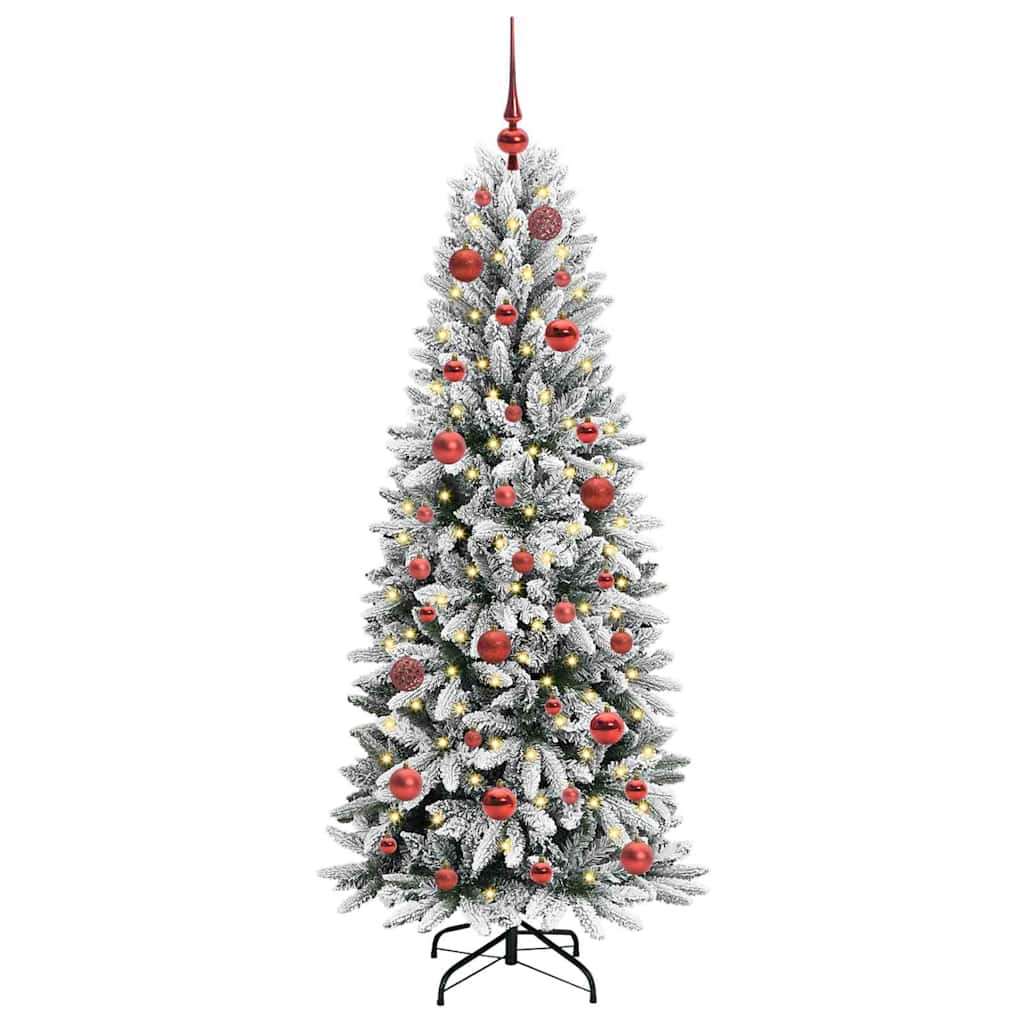 Vidaxx sapin de Noël artificiel blanc 150 cm PVC et plastique et acier et PE