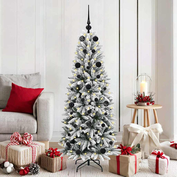Vidaxx sapin de Noël artificiel blanc 150 cm PVC et plastique et acier et PE