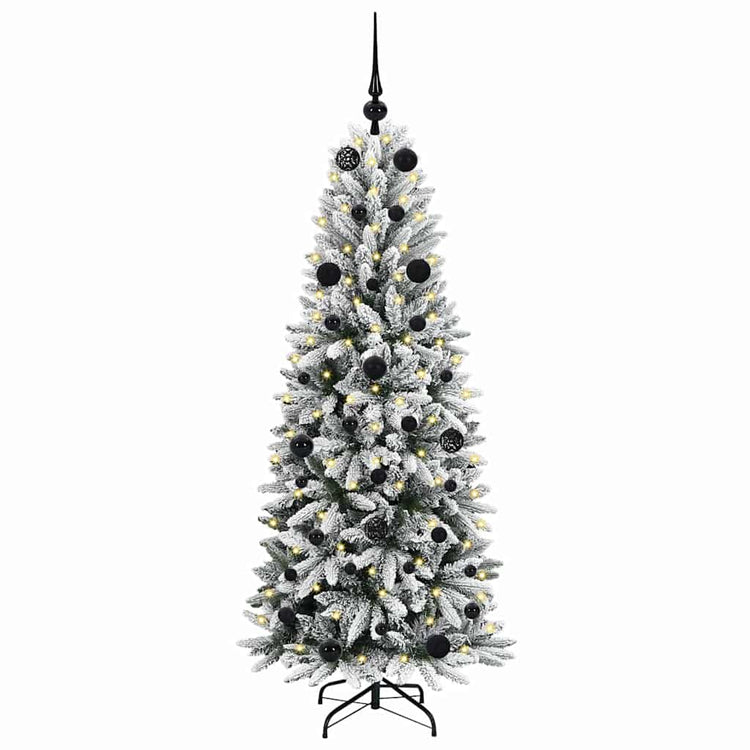 Vidaxx sapin de Noël artificiel blanc 150 cm PVC et plastique et acier et PE