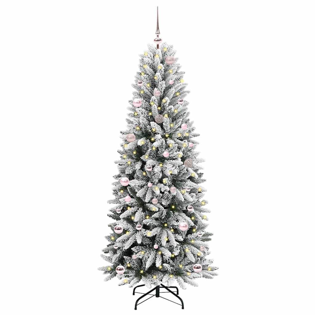 Vidaxx sapin de Noël artificiel blanc 150 cm PVC et plastique et acier et PE