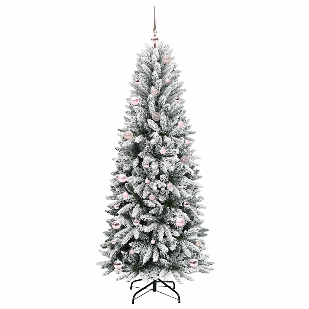 Vidaxx sapin de Noël artificiel blanc 150 cm PVC et plastique et acier et PE