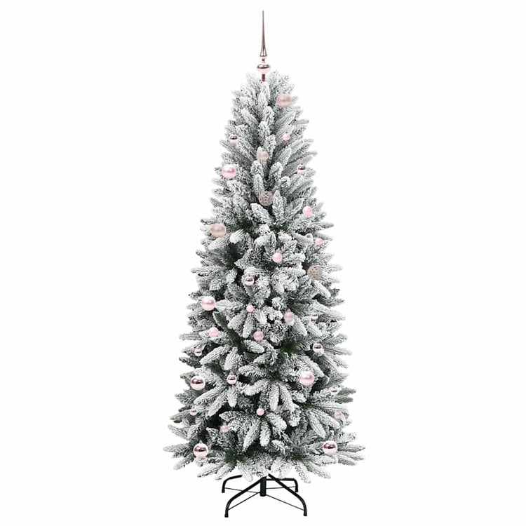 Vidaxx sapin de Noël artificiel blanc 150 cm PVC et plastique et acier et PE