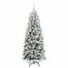 Vidaxx sapin de Noël artificiel blanc 150 cm PVC et plastique et acier et PE