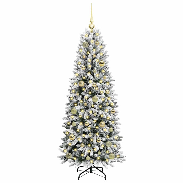 Vidaxx sapin de Noël artificiel blanc 150 cm PVC et plastique et acier et PE