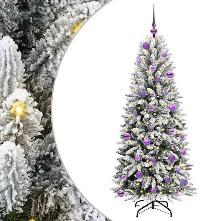 Vidaxx sapin de Noël artificiel blanc 150 cm PVC et plastique et acier et PE