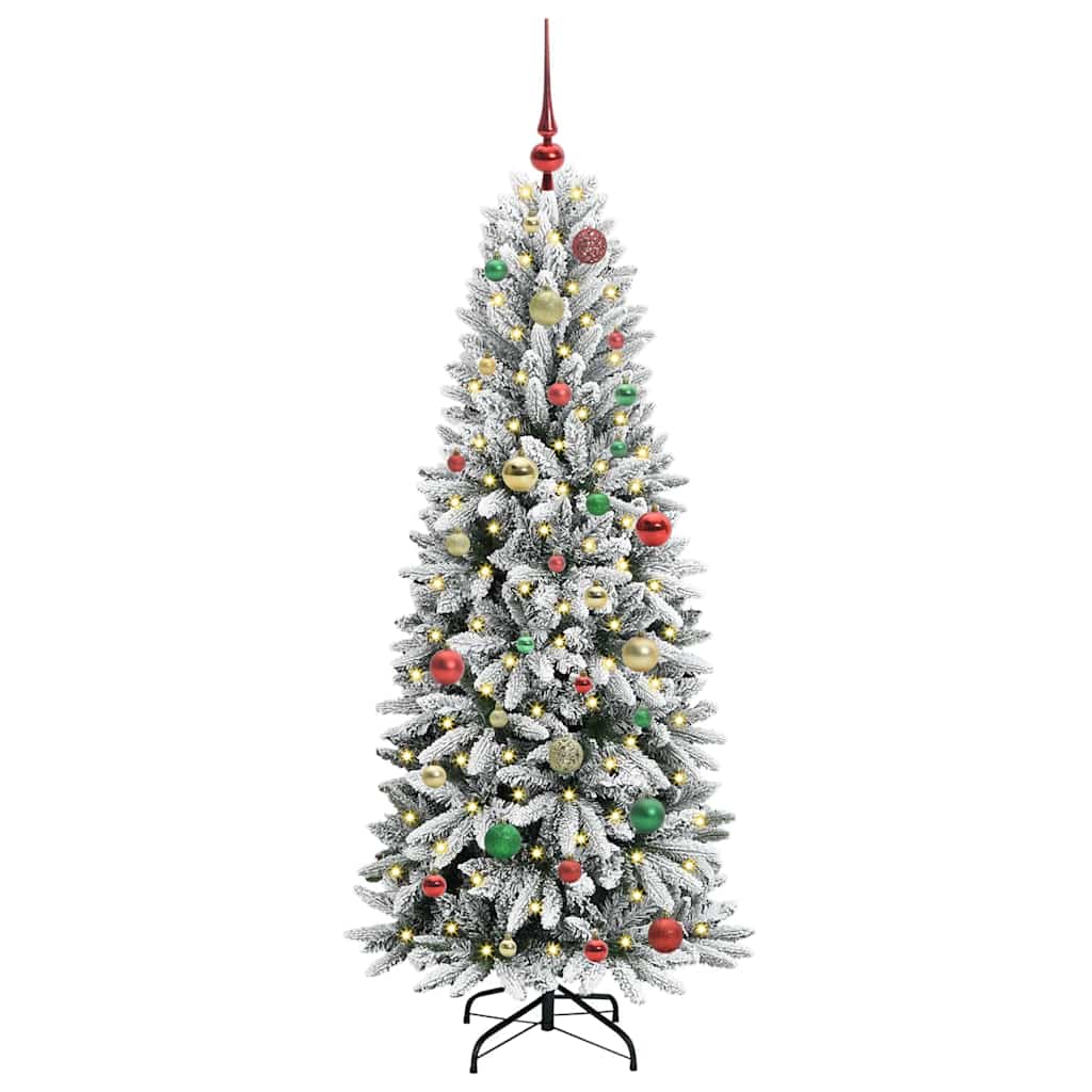 Vidaxx sapin de Noël artificiel blanc 150 cm PVC et plastique et acier et PE