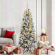 Vidaxx sapin de Noël artificiel blanc 180 cm PVC et plastique et acier et PE