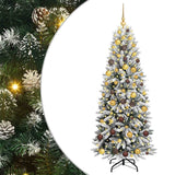 Vidaxx sapin de Noël artificiel blanc 180 cm PVC et plastique et acier et PE - afbeelding 2