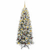 Vidaxx sapin de Noël artificiel blanc 180 cm PVC et plastique et acier et PE
