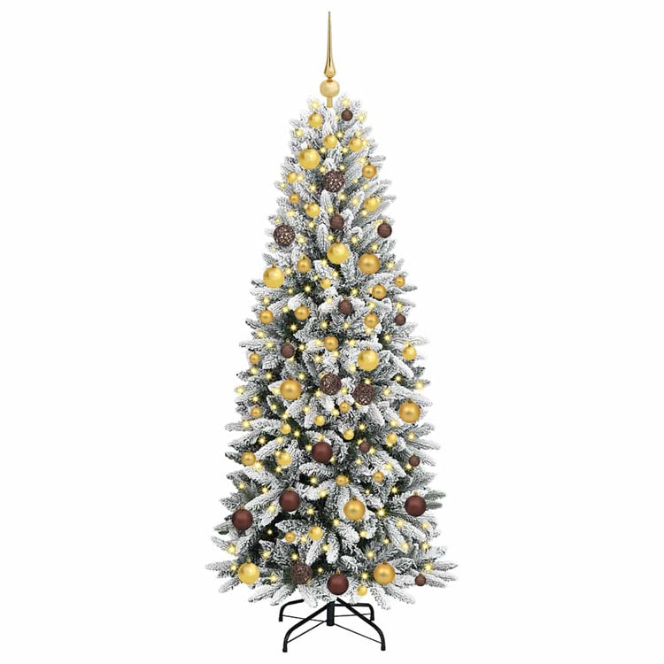 Vidaxx sapin de Noël artificiel blanc 180 cm PVC et plastique et acier et PE