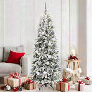 Vidaxx sapin de Noël artificiel blanc 180 cm PVC et plastique et acier et PE - afbeelding 1