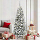 Vidaxx sapin de Noël artificiel blanc 180 cm PVC et plastique et acier et PE