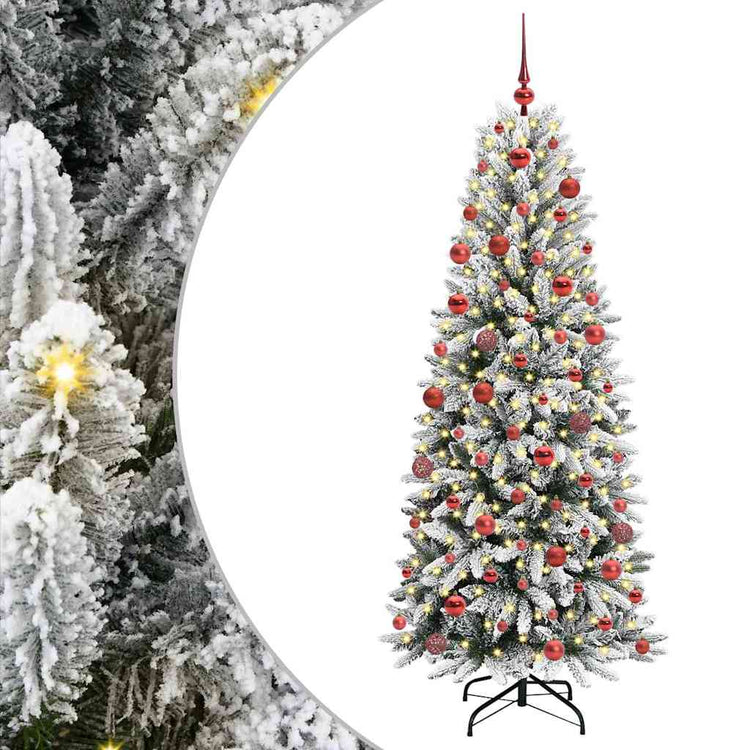 Vidaxx sapin de Noël artificiel blanc 180 cm PVC et plastique et acier et PE