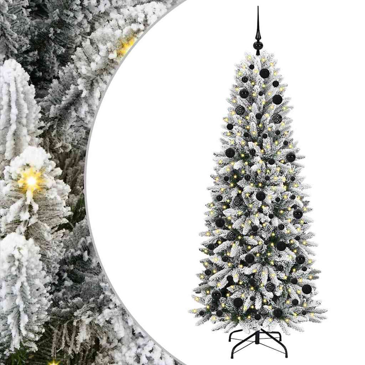 Vidaxx sapin de Noël artificiel blanc 180 cm PVC et plastique et acier et PE