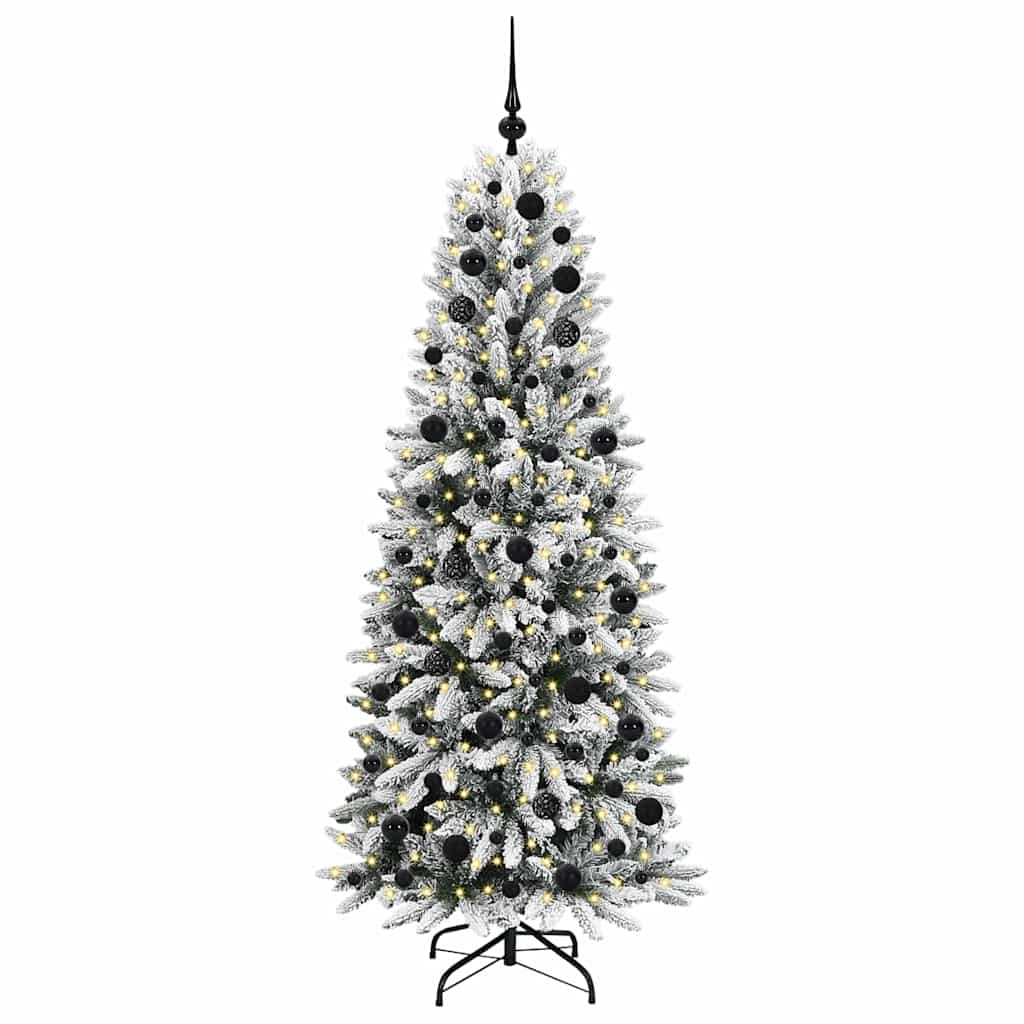 Vidaxx sapin de Noël artificiel blanc 180 cm PVC et plastique et acier et PE